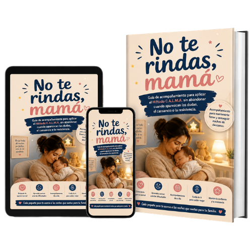Mockup de la guía No Te Rindas, Mamá